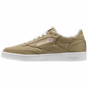 Reebok Club C 85 Metallic Mesh Turnschuhe Damen - Beige/Weiß - DE 740-KZS